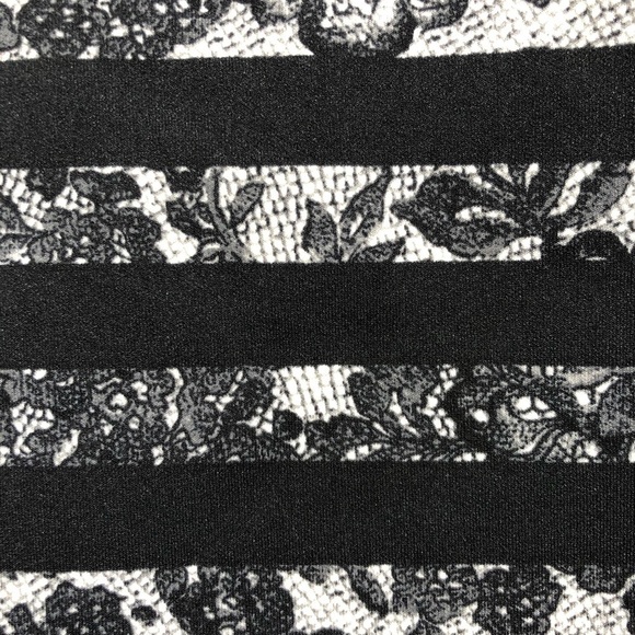 Worthington Sundress Sleeveless Dress Size S Black Stripe Flower Casual Work - Picture 5 of 12